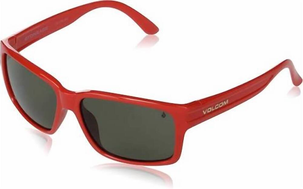 NEW VOLCOM men's stoneage gloss polar sunglasses in red grey